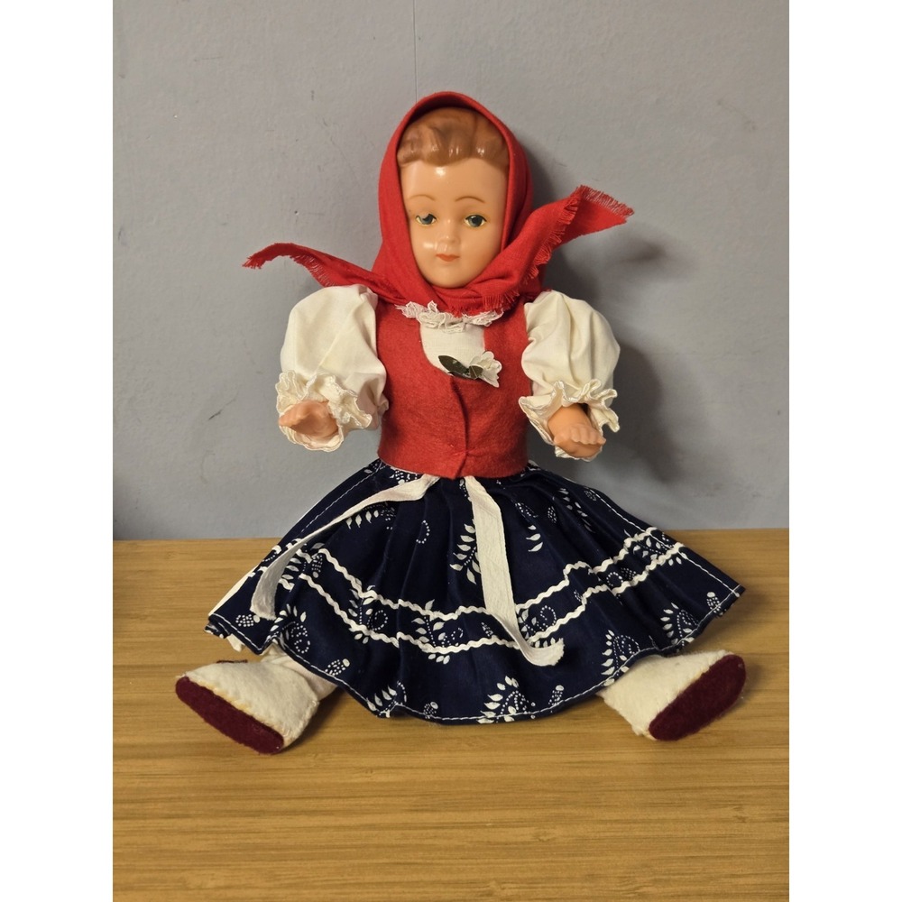 Vintage Czech Republic 12" Jointed Plastic Doll